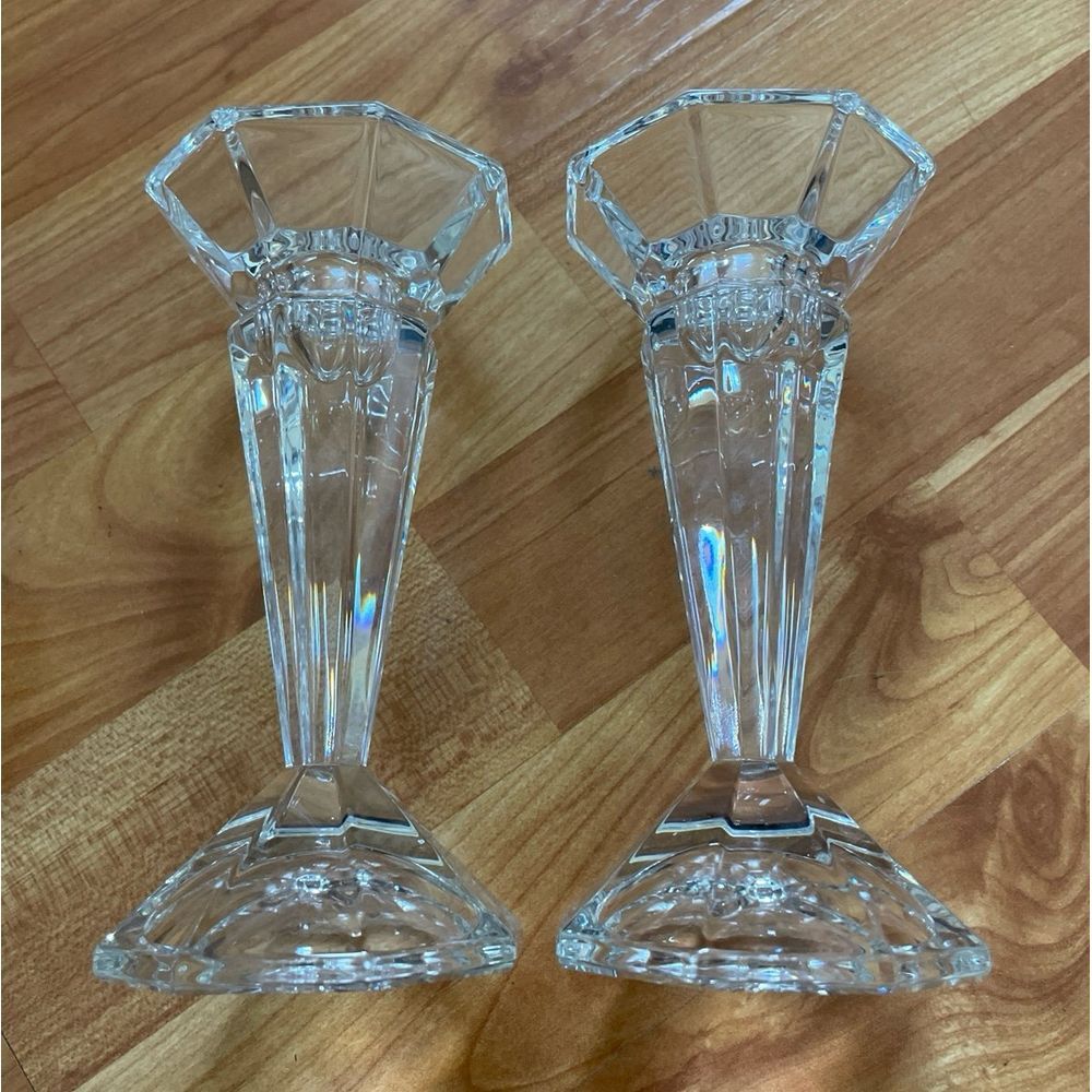 Mikasa Aristocrat Full Lead‎  Crystal Candlesticks Set